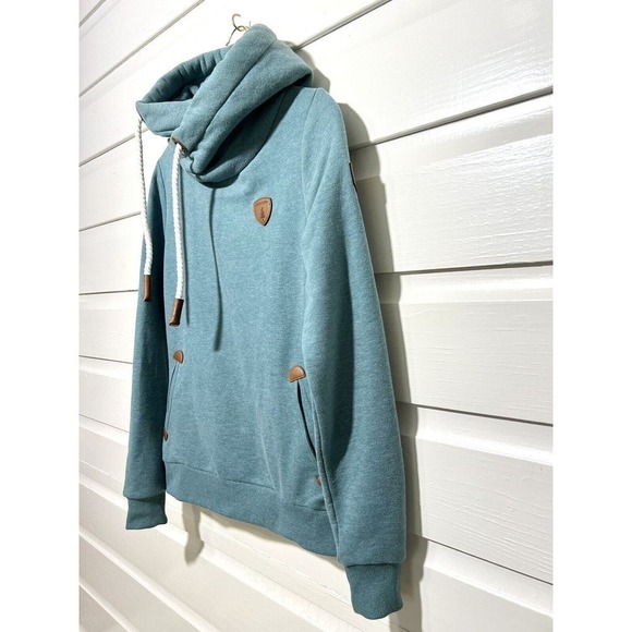 NWOT Wanakome Women's Artemis Cowl Neck Hoodie Artemis Mallard Small RARE Teal - Picture 4 of 15